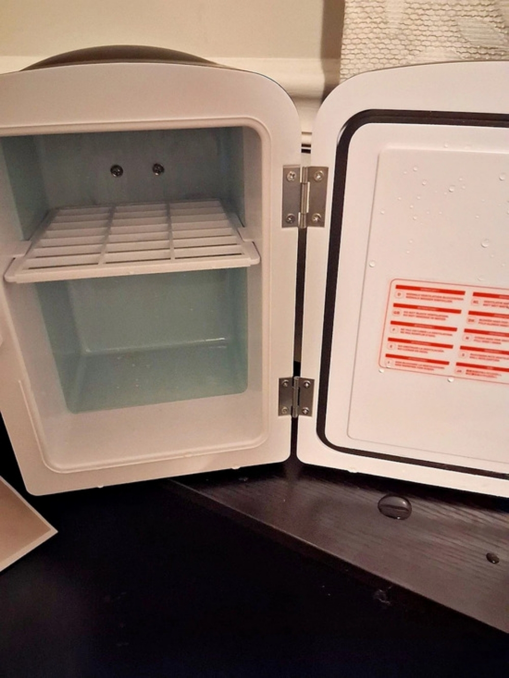 Chefman Mini Portable Personal Fridge in Black & White